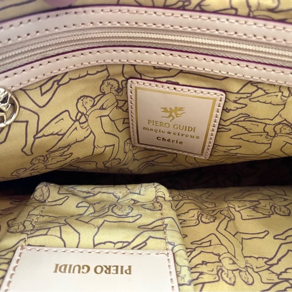 Piero Guidi Magic Circus Yellow shoulder Tote bag purse Italy EUC Made in Italy - Picture 8 of 8